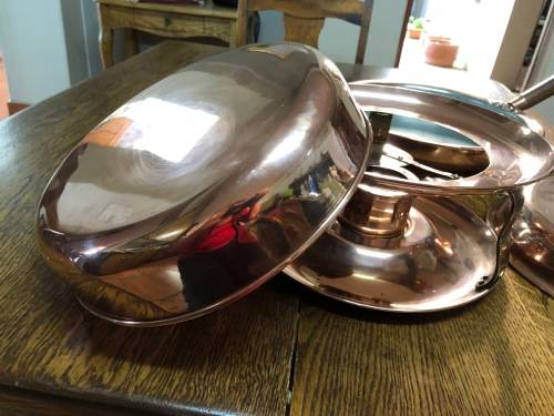 Solid copper antique chafing dish